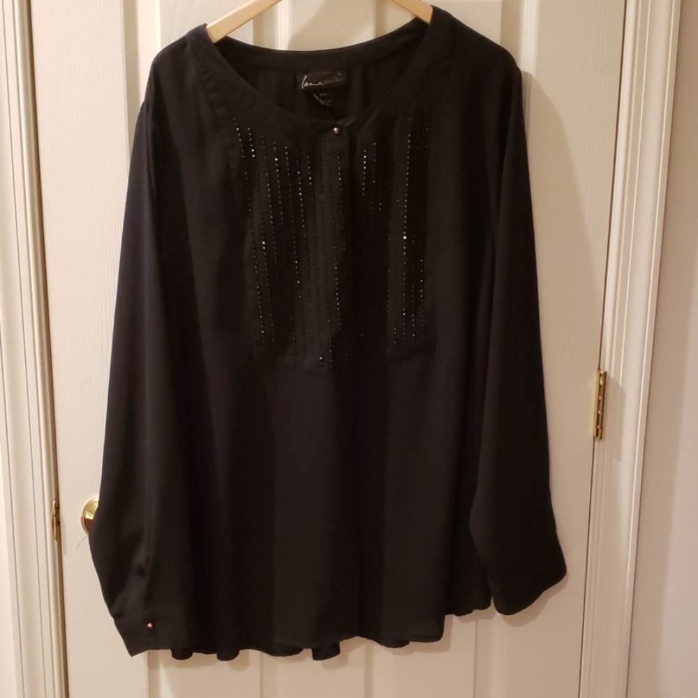 Lane Bryant Tuxedo Blouse